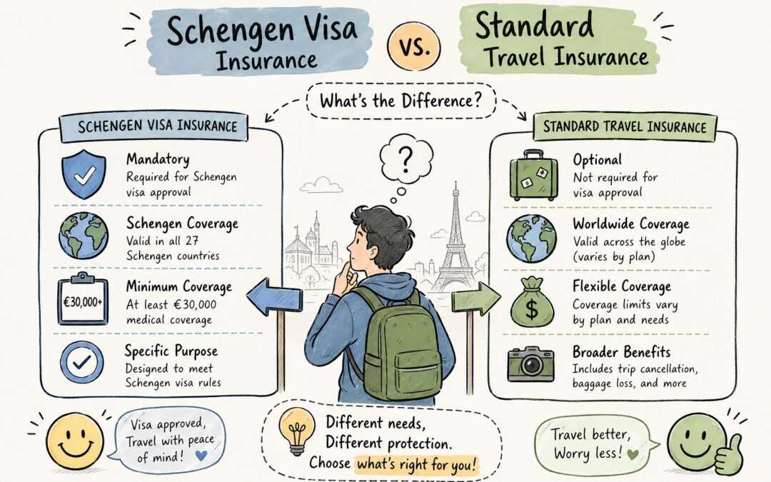Schengen Visa Insurance vs Standard Travel Insurance: Key Differences